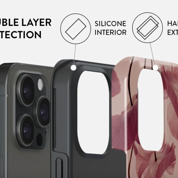 Burga iPhone 15 ProMax phone case w/ coordinating ring in Tender Kiss - Picture 3 of 5